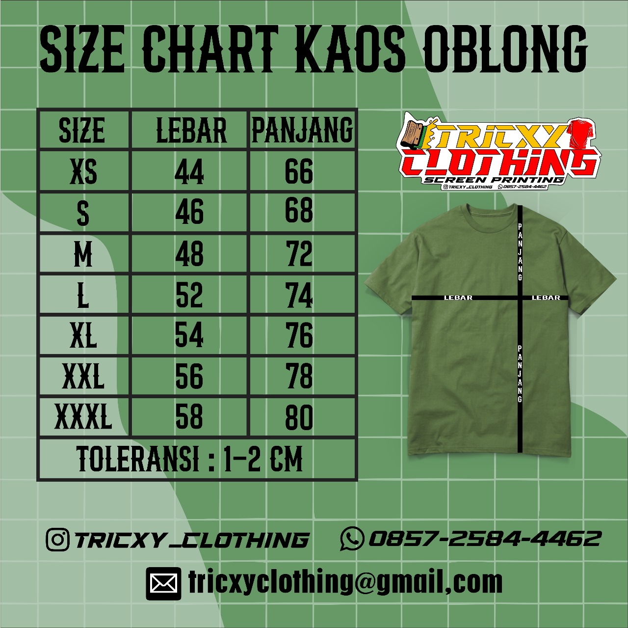 size oblong