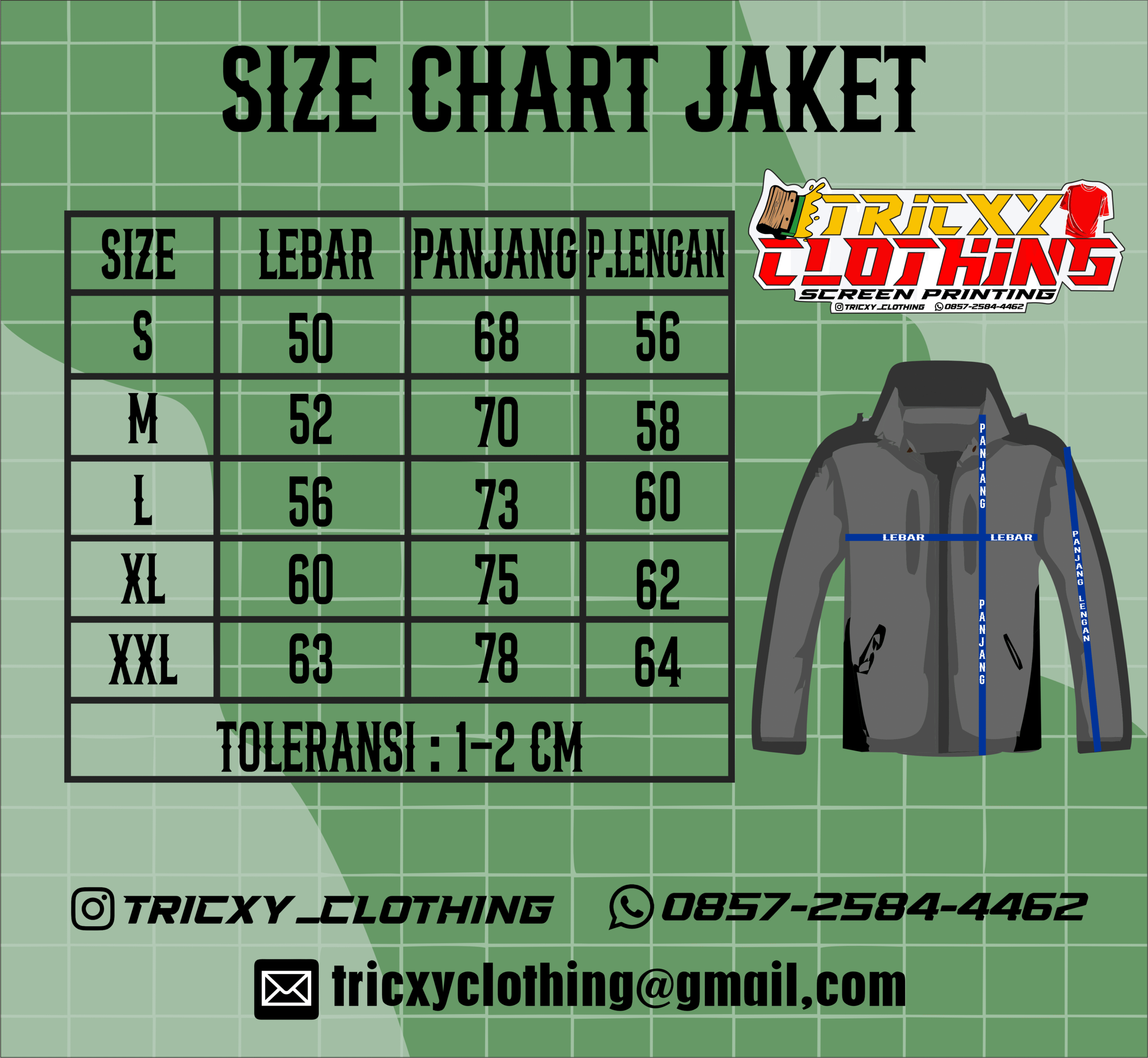 size jaket