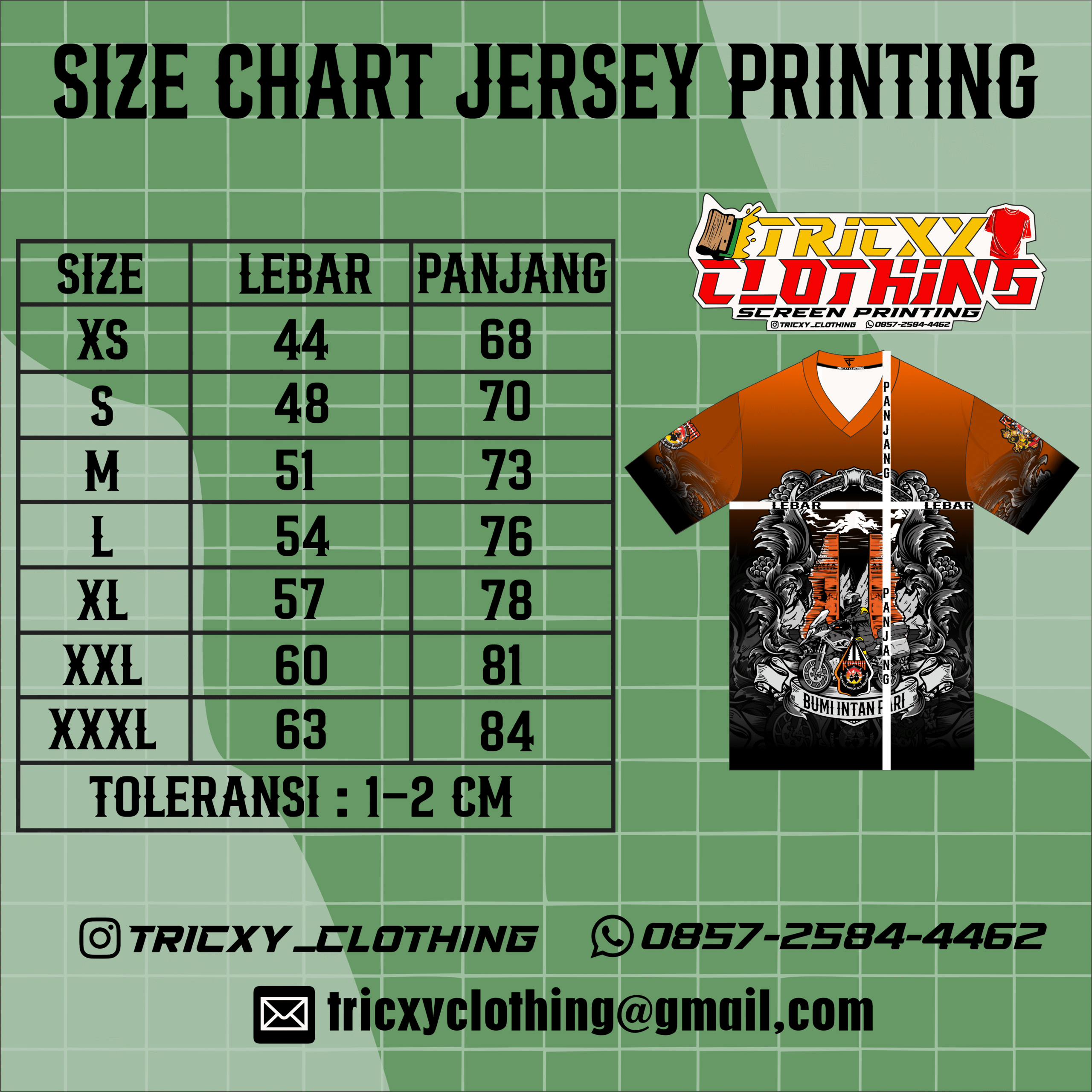 size jersey